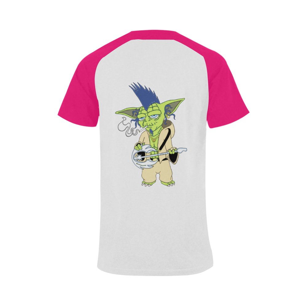 The Light Side Of The Force Blue Pink Men's Raglan T-shirt Big Size (USA Size) (Model T11)