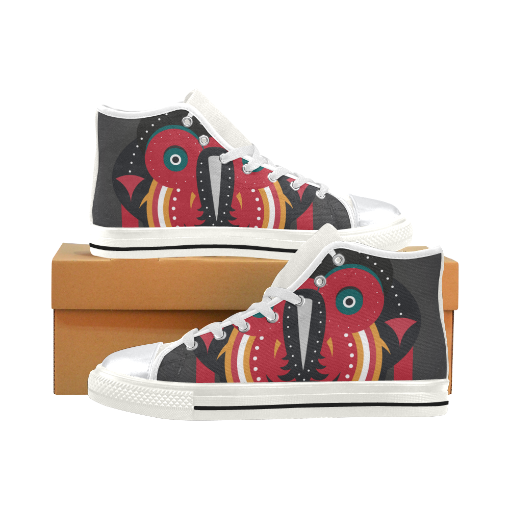 Ethnic African Tribal Art High Top Canvas Shoes for Kid (Model 017)