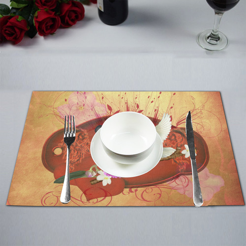 Wonderful dove couple Placemat 12’’ x 18’’ (Two Pieces)