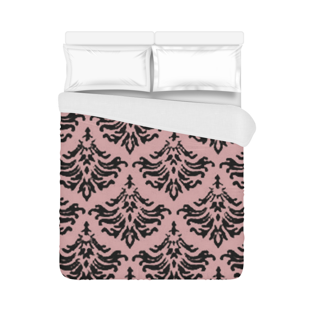 Bridal Rose Damask Duvet Cover 86"x70" ( All-over-print)