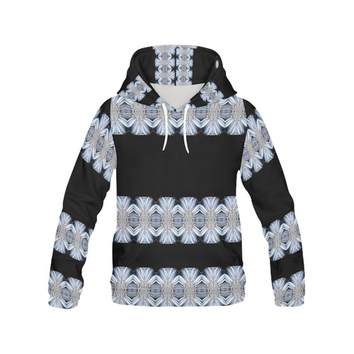Summer calm in white and black. All Over Print Hoodie for Women (USA Size) (Model H13)