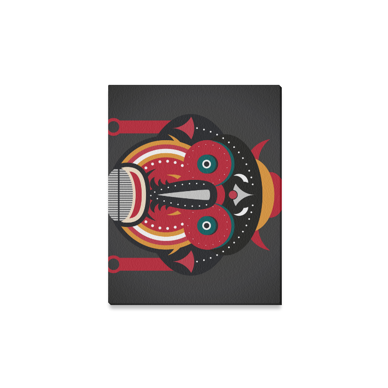 Ethnic African Tribal Art Canvas Print 14"x11"