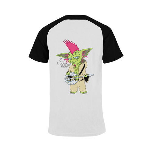 The Light Side Of The Force Pink Black Men's Raglan T-shirt Big Size (USA Size) (Model T11)