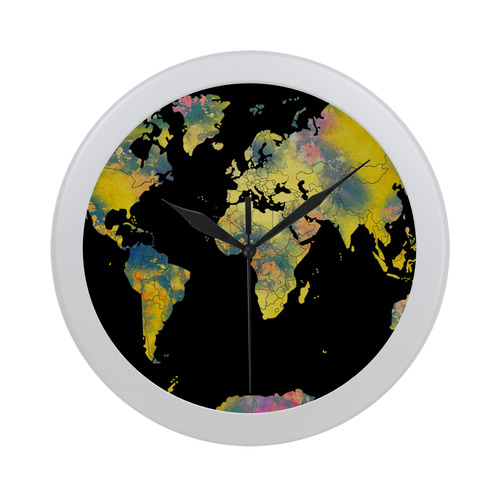 world map Circular Plastic Wall clock | ID: D1526867