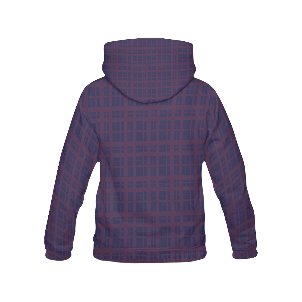 Purple Plaid Hipster Style All Over Print Hoodie for Men (USA Size) (Model H13)