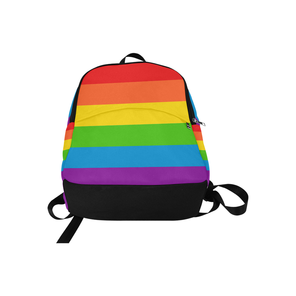 Rainbow Stripes Fabric Backpack for Adult (Model 1659)