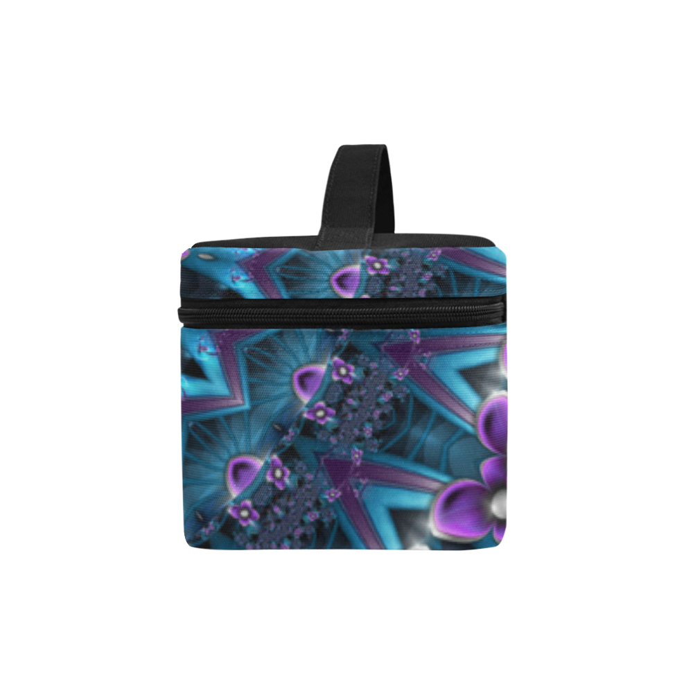 Luscious Purple And Blue Kaleidoscope Cosmetic Bag/Large (Model 1658)