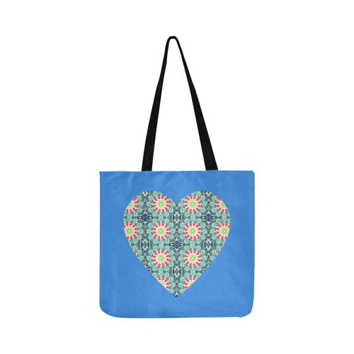 Pattern Heart Tote Reusable Shopping Bag Model 1660 (Two sides)