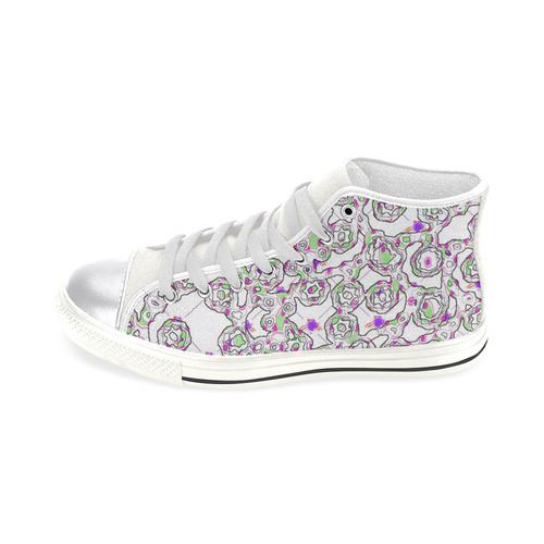 Abstract Pattern Mix 5B by FeelGood Women's Classic High Top Canvas Shoes (Model 017)