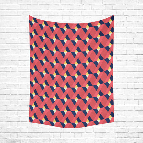 red triangle tile ceramic Cotton Linen Wall Tapestry 60"x 80"
