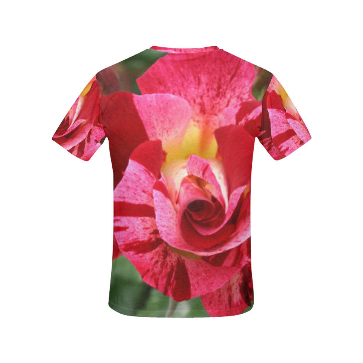 Pink Rose Flower Blossom All Over Print T-Shirt for Women (USA Size ...