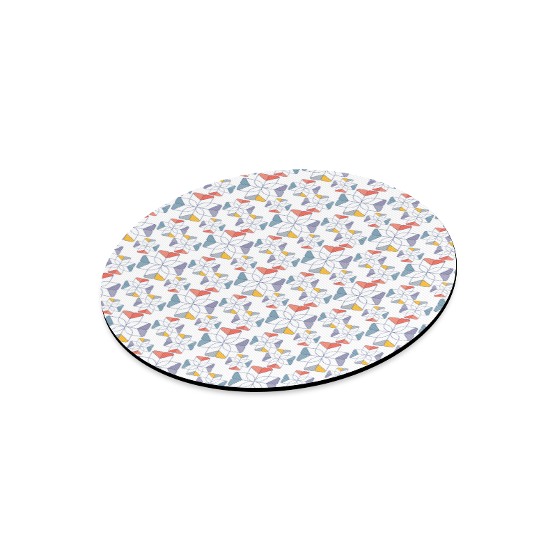 floral geometric seamless oriental Round Mousepad