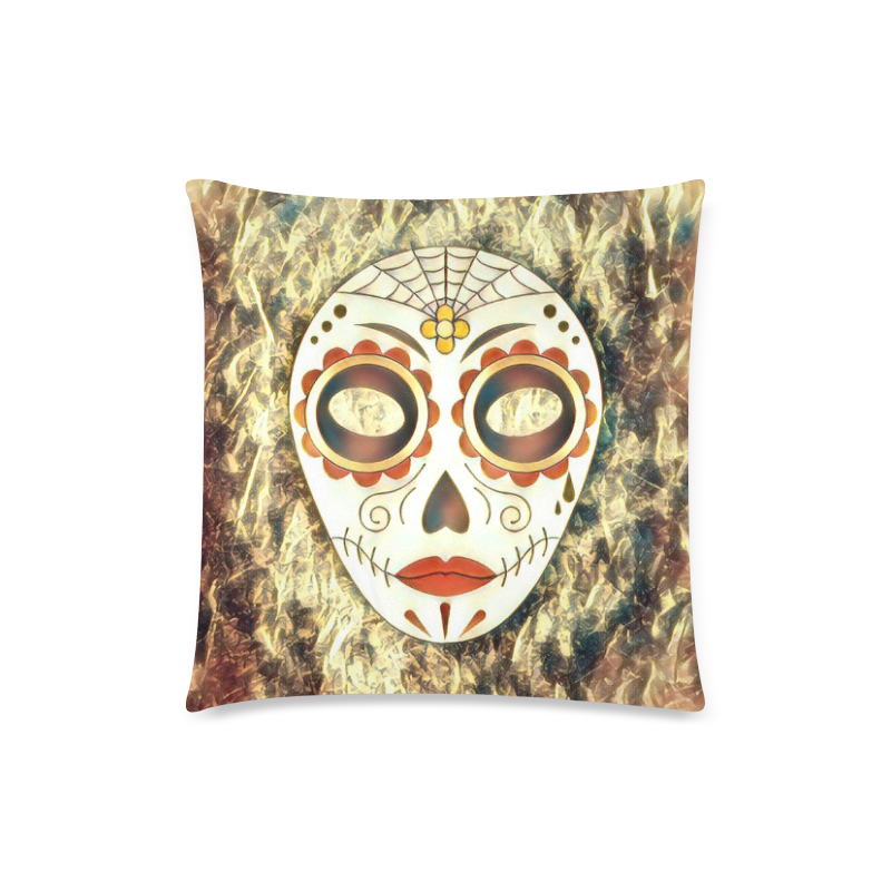 Fantasy tribal death mask A by FeelGood Custom Zippered Pillow Case 18"x18" (one side)