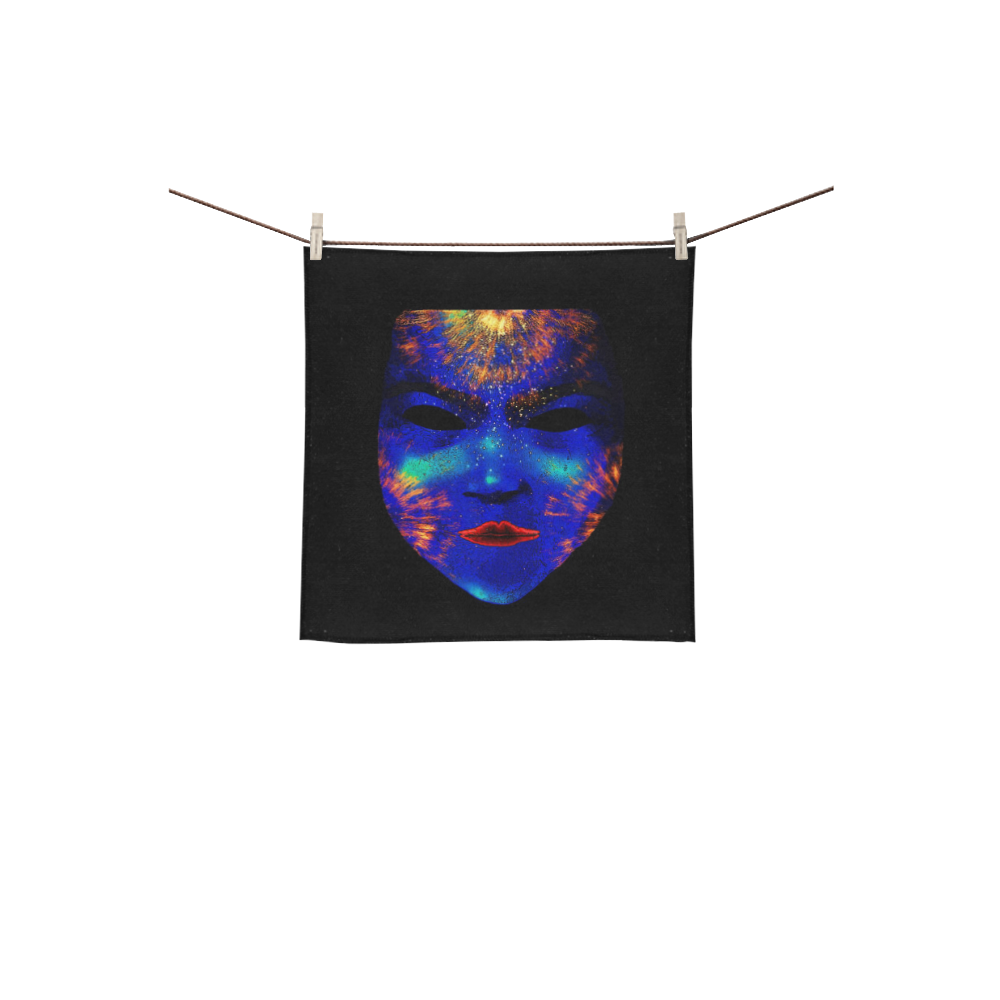 Amazing fantasy Mask, blue by FeelGood Square Towel 13“x13”