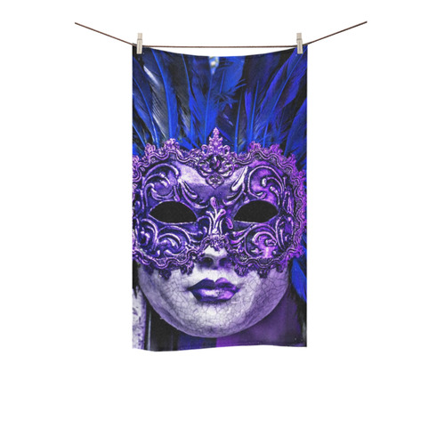 Carnival mask blue by FeelGood Custom Towel 16"x28"