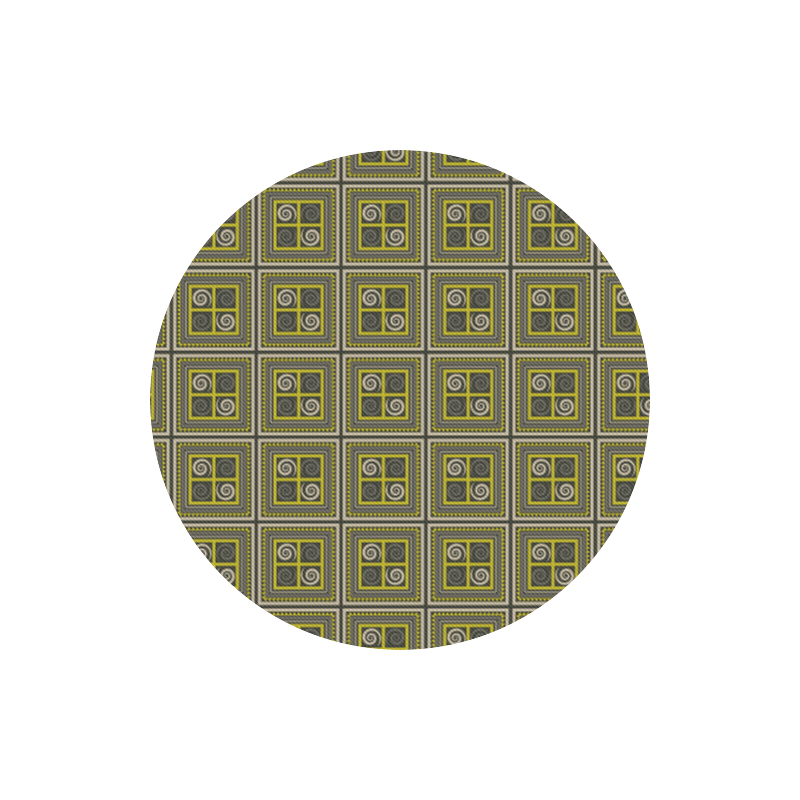 African Fabric Round Mousepad
