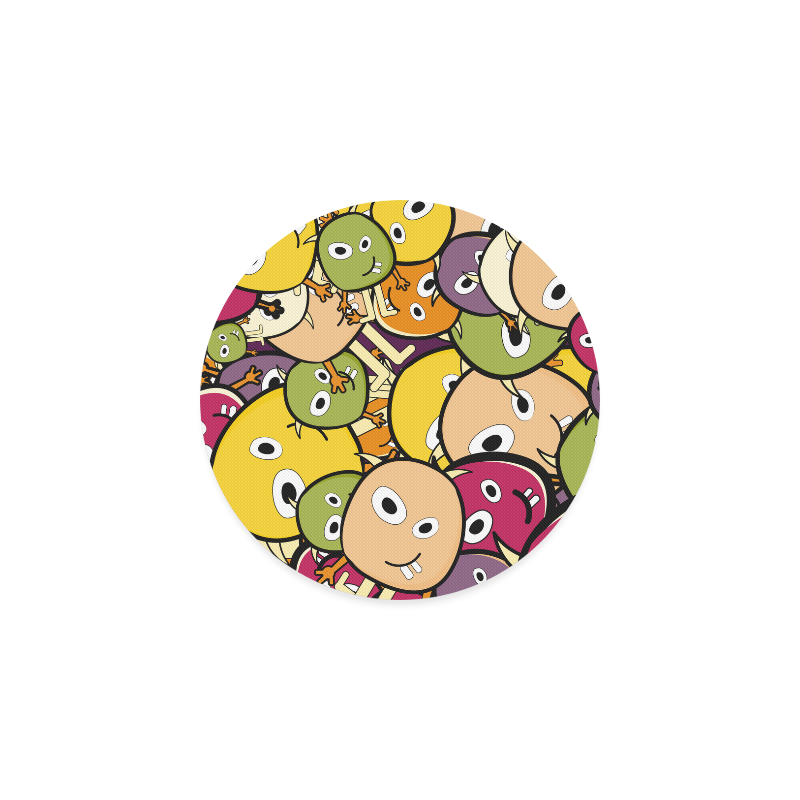 monster colorful doodle Round Coaster