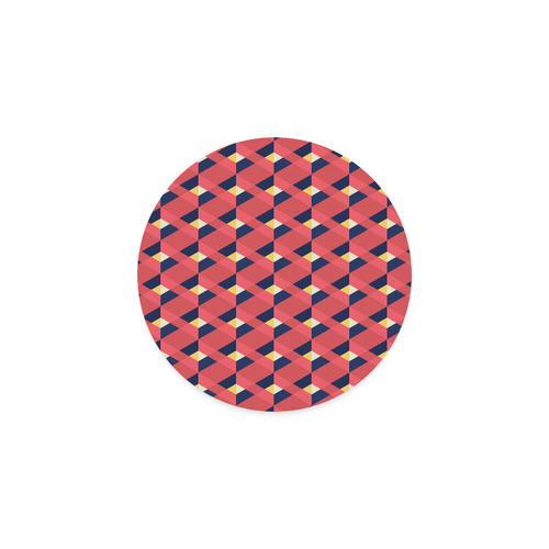 red triangle tile ceramic Round Coaster