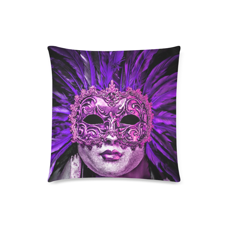 Carnival mask purple by FeelGood Custom Zippered Pillow Case 18"x18" (one side)