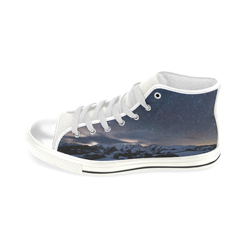 Starry Sky Men’s Classic High Top Canvas Shoes (Model 017)