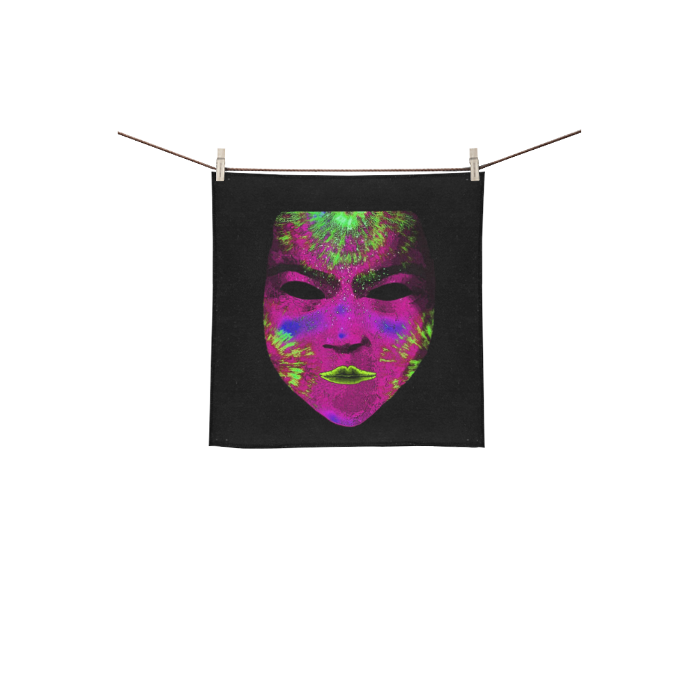 Amazing fantasy Mask,pink by FeelGood Square Towel 13“x13”