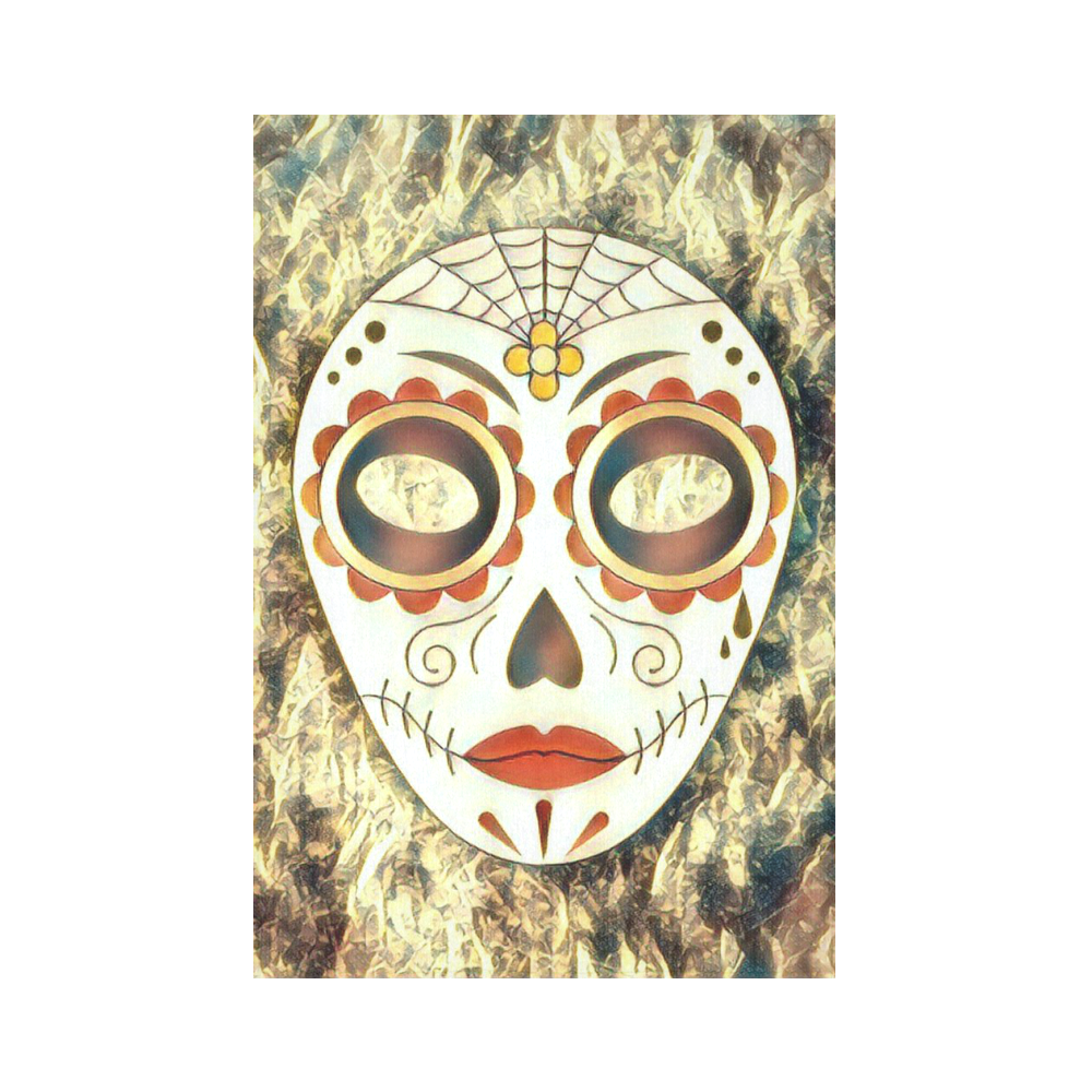 Fantasy tribal death mask A by FeelGood Cotton Linen Wall Tapestry 60"x 90"