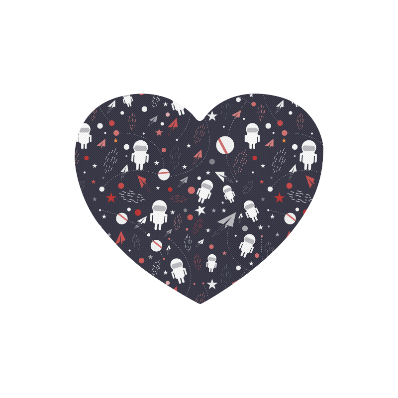 Astronaut Doodle Heart-shaped Mousepad