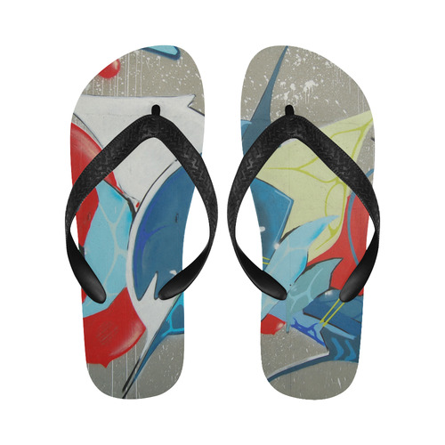 Blue Urban Flip Flops for Men/Women (Model 040)