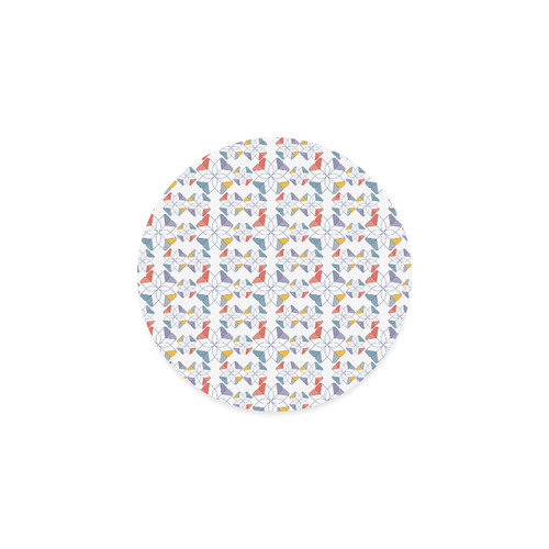 floral geometric seamless oriental Round Coaster