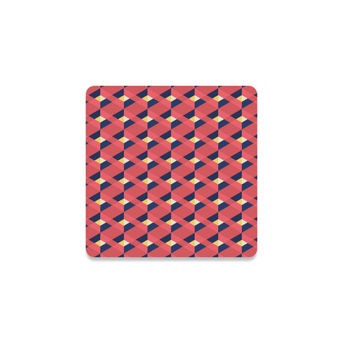 red triangle tile ceramic Square Coaster