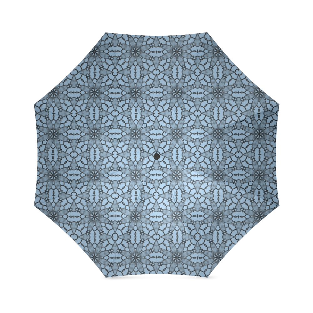 Airy Blue Lace Foldable Umbrella (Model U01)