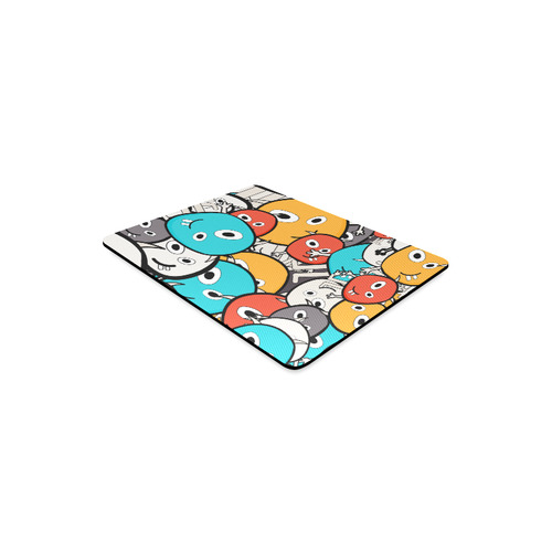 multicolor doodle monsters Rectangle Mousepad