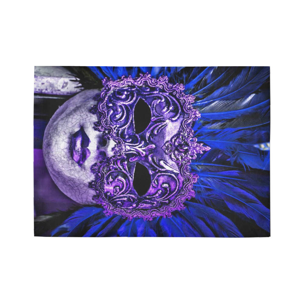 Carnival mask blue by FeelGood Area Rug7'x5'