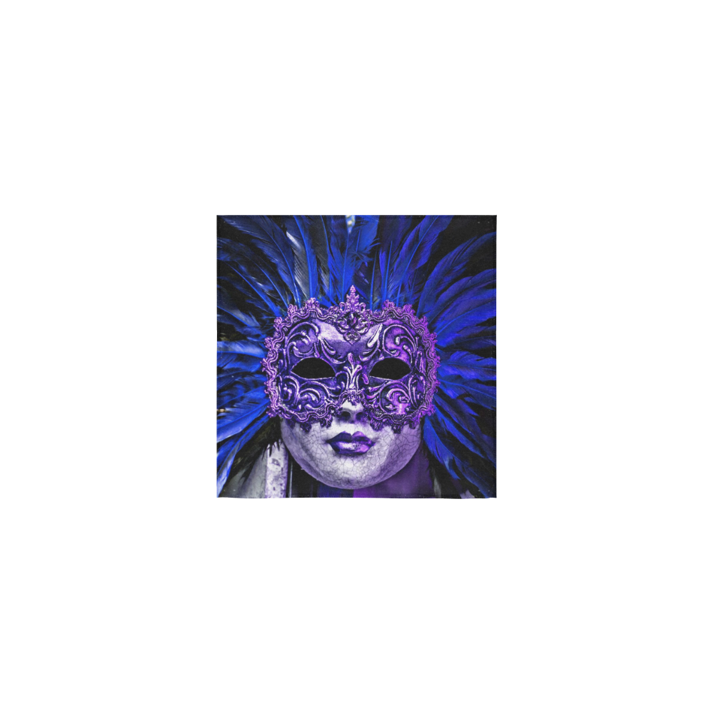 Carnival mask blue by FeelGood Square Towel 13“x13”