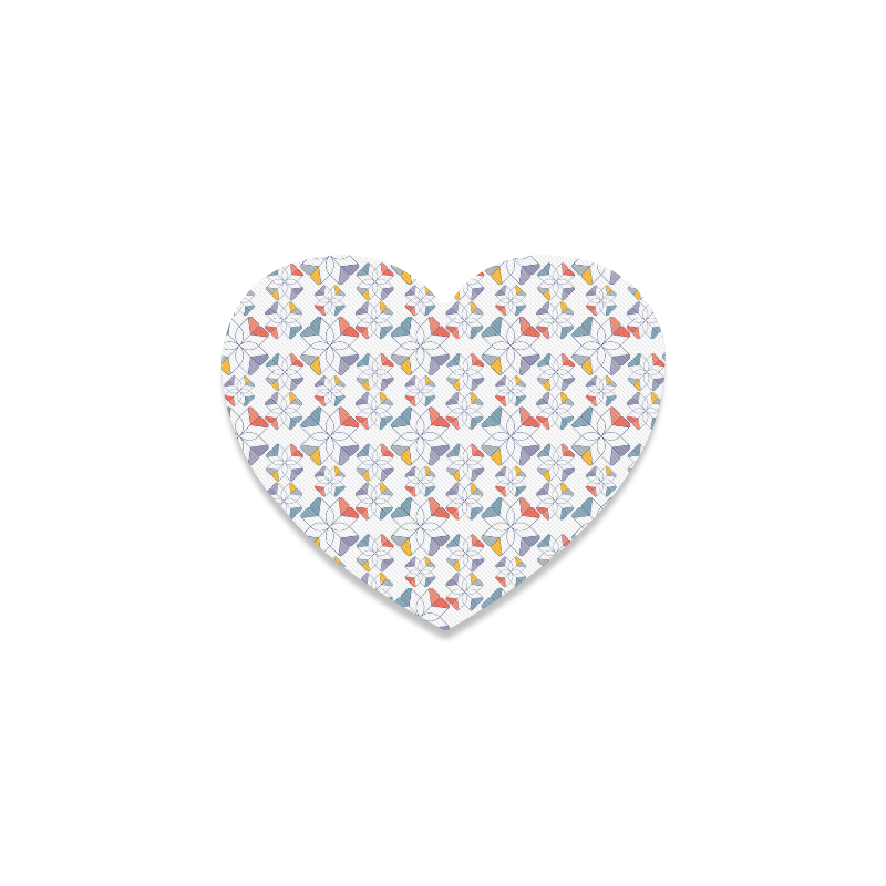 floral geometric seamless oriental Heart Coaster