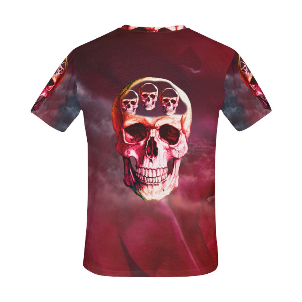 Funny Skulls All Over Print T-Shirt for Men (USA Size) (Model T40)