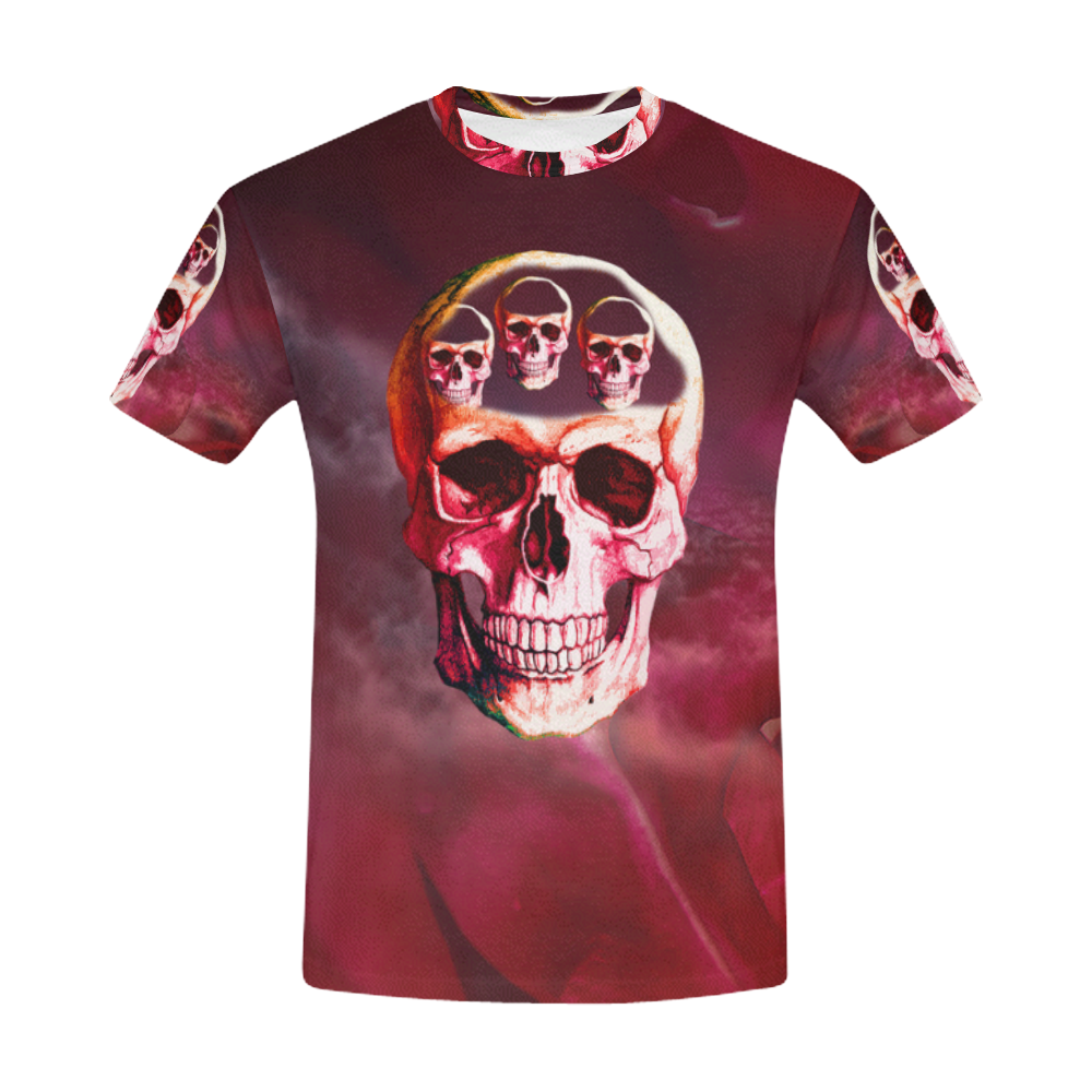 Funny Skulls All Over Print T-Shirt for Men (USA Size) (Model T40)