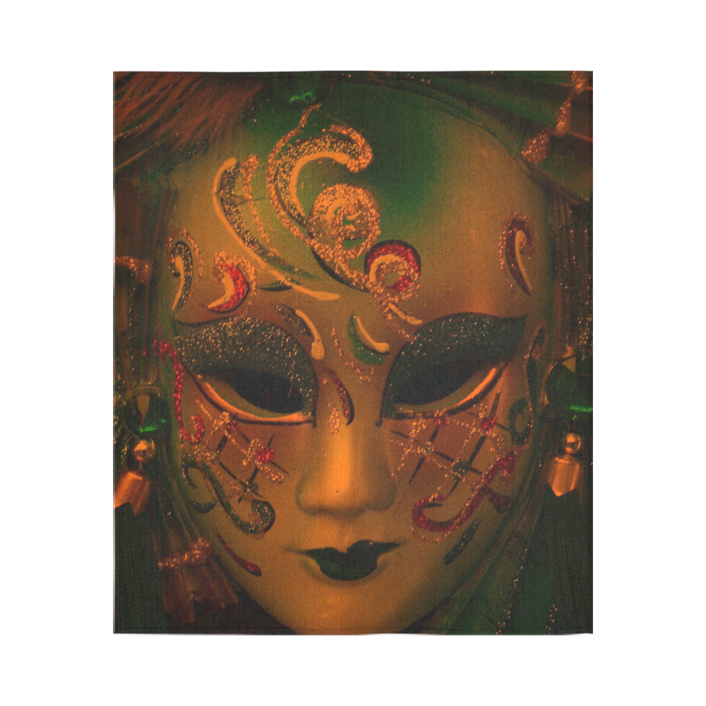 Carnival mask 2C by FeelGood Cotton Linen Wall Tapestry 51"x 60"