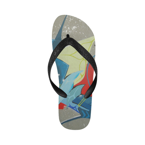 Blue Urban Flip Flops for Men/Women (Model 040)