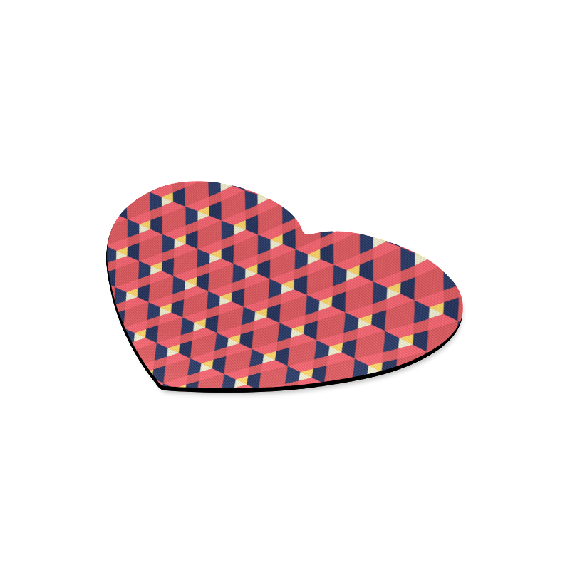 red triangle tile ceramic Heart-shaped Mousepad