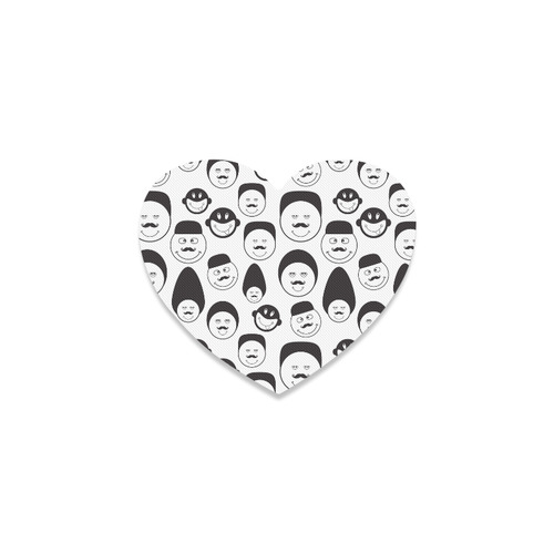 funny emotional faces Heart Coaster