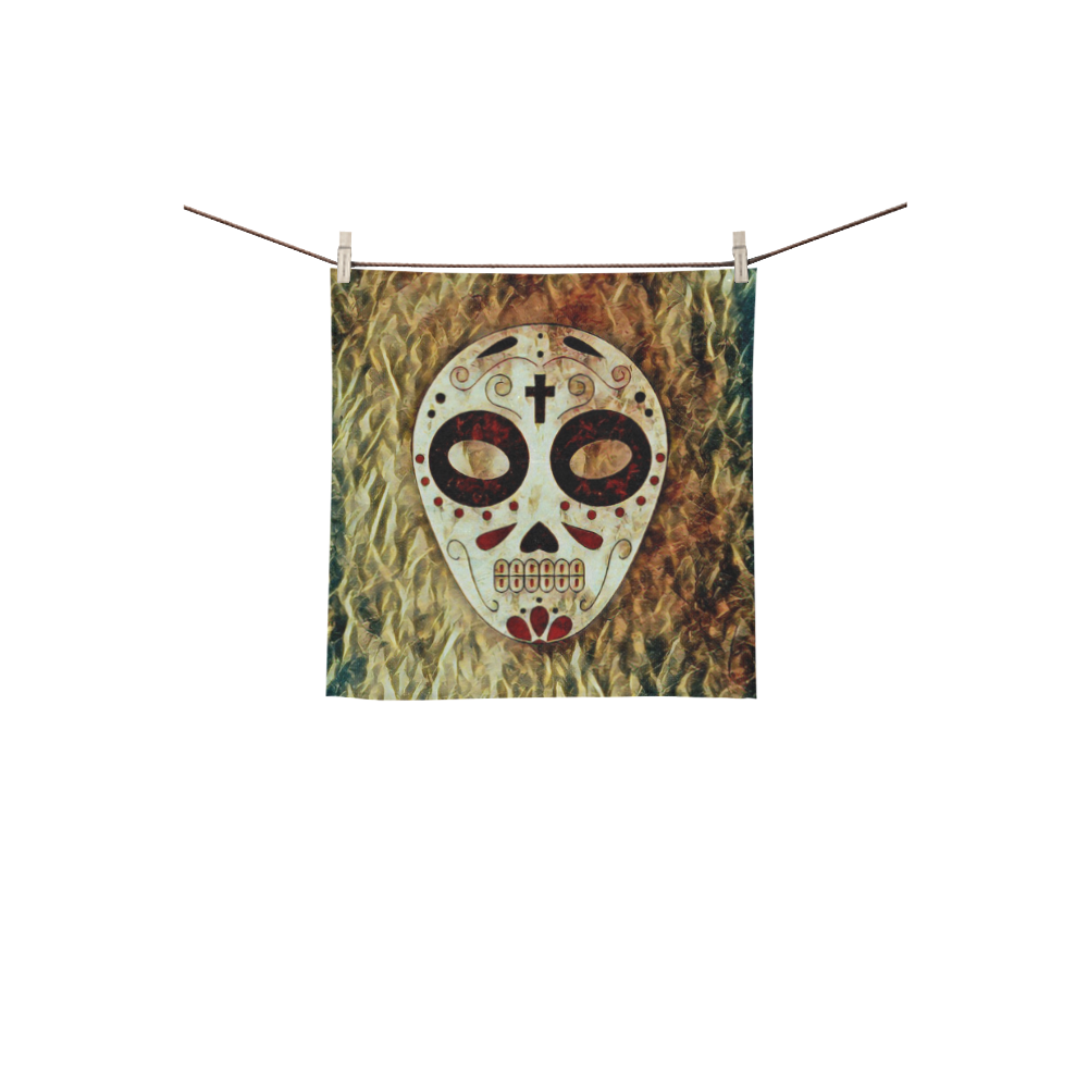 Fantasy tribal death mask B by FeelGood Square Towel 13“x13”