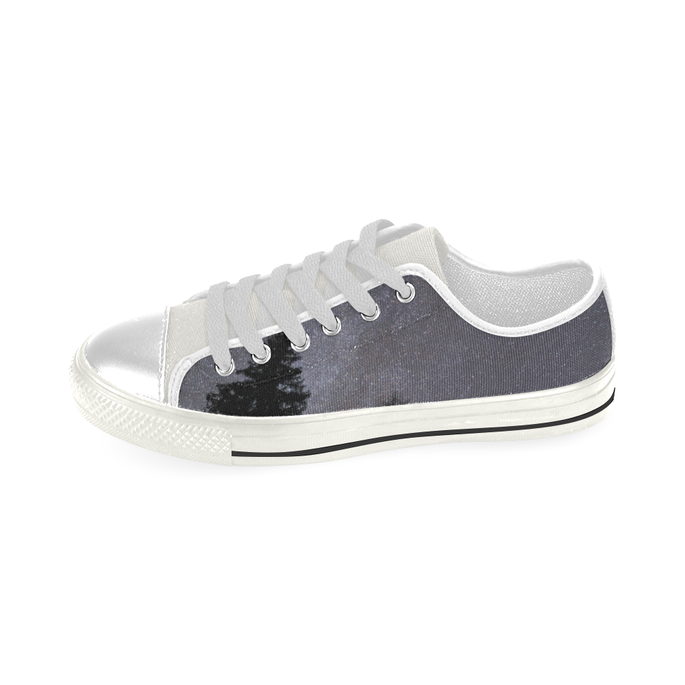 Night Men's Classic Canvas Shoes (Model 018)