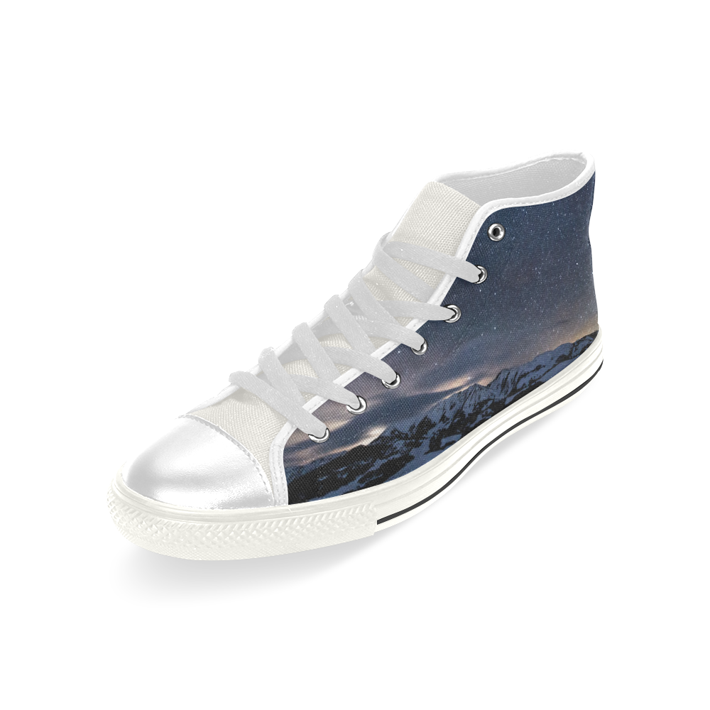 Starry Sky Men’s Classic High Top Canvas Shoes (Model 017)