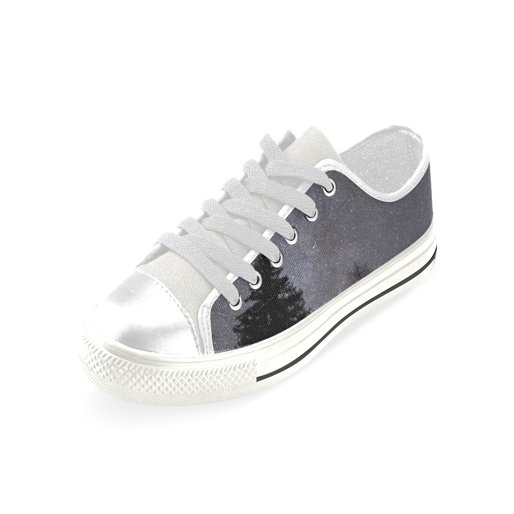 Night Men's Classic Canvas Shoes (Model 018)