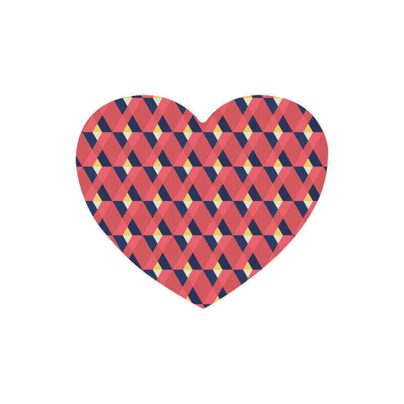 red triangle tile ceramic Heart-shaped Mousepad