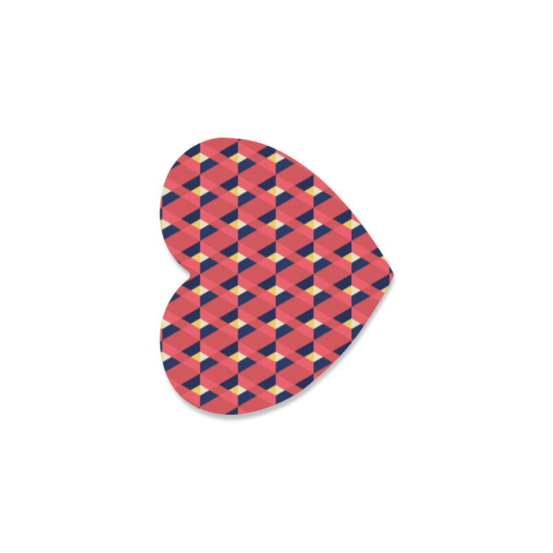 red triangle tile ceramic Heart Coaster