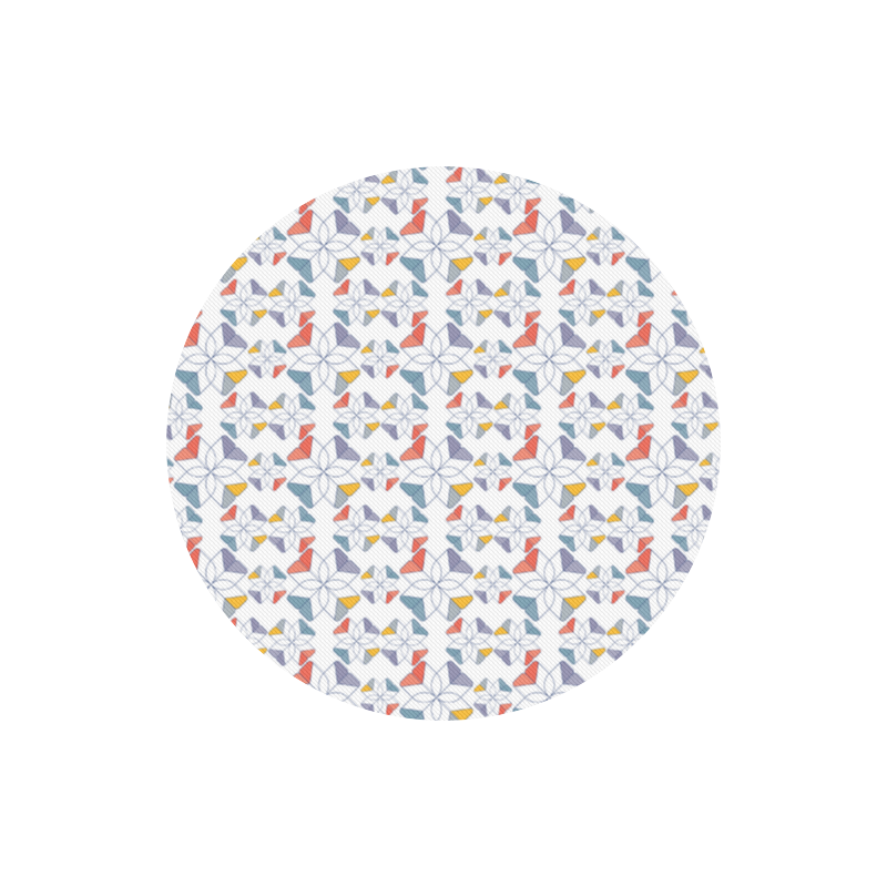 floral geometric seamless oriental Round Mousepad