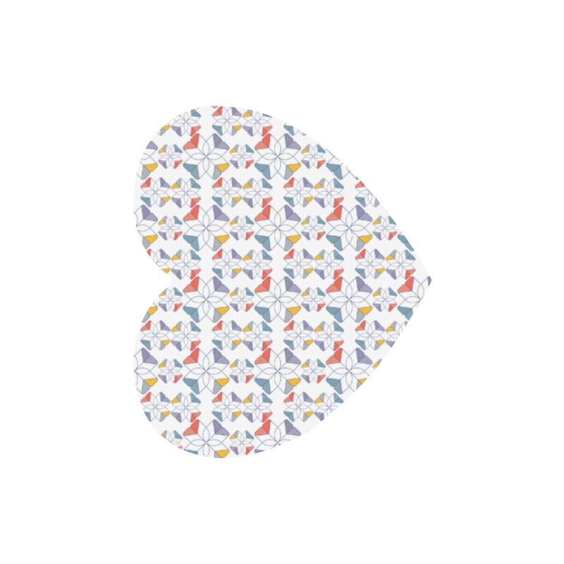 floral geometric seamless oriental Heart-shaped Mousepad
