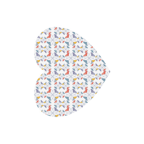 floral geometric seamless oriental Heart-shaped Mousepad